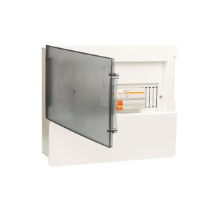 Tủ điện 8/12 Module Sino E4M âm tường màu khói trong