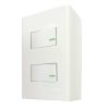 Bộ công tắc đơn 2 công tắc và đế nổi MPE vặn vít A60B12V