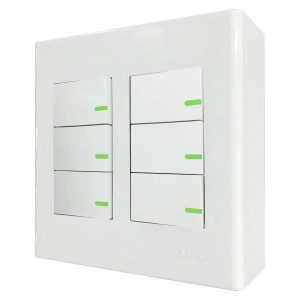 Bộ công tắc đôi MPE 6CT đế nổi vặn vít A60B26V