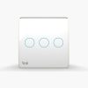 Công tắc cẳm ứng thông minh Bluetooth 3 nút bấm vuông CTCU.BLE V.03T