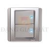 Bộ công tắc đôi 2 chiều10A 2 Gang 1W switch w. LED