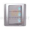 Bộ công tắc ba 2 chiều 10A 3 Gang 2W switch w. LED