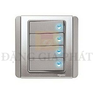 Bộ công tắc bốn 2 chiều10A 4 Gang 1W switch w. LED