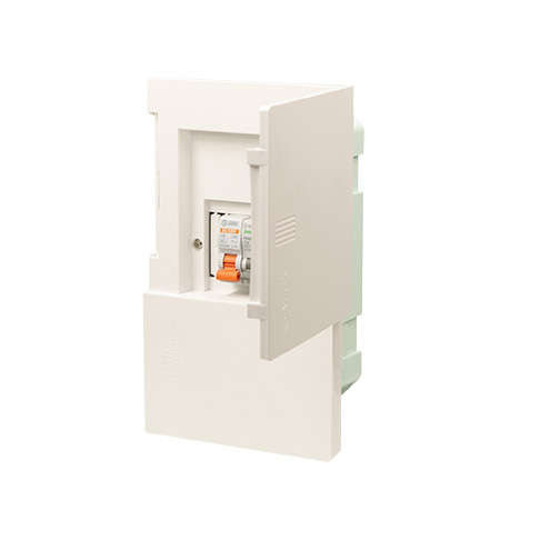 e4m-trang Tủ điện 2-4 Module Sino E4M âm tường màu trắng đục