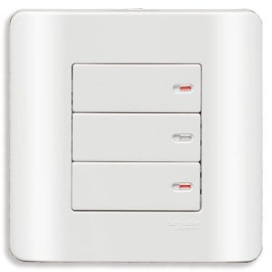Bộ công tắc ba 2 chiều 16A màu trắng