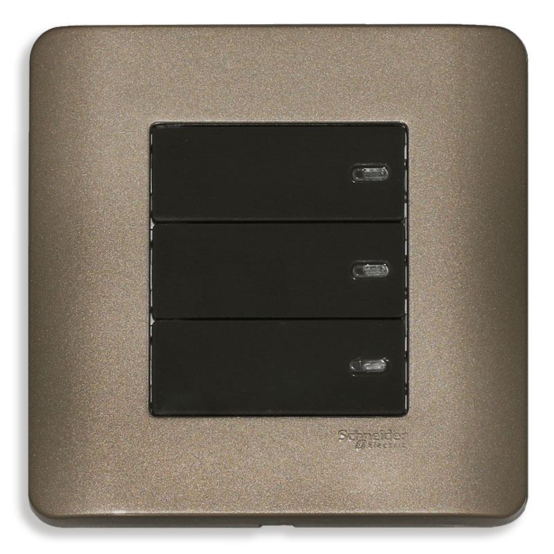 e8433-2-sz-g19 Bộ công tắc ba 2 chiều 16A màu đồng