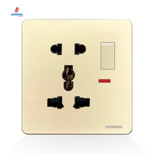 Bộ ổ cắm 2 chấu + 3 chấu có công tắc điều khiển Grimma G3GKSK23