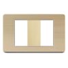 Mặt viền 2 hạt cỡ S thép không gỉ màu vàng Grimma G7 series, G7SGM2