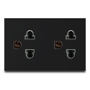 Hạt ổ cắm đôi 3 chấu size L Grimma G7 series, G7SK333