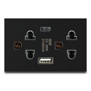 Hạt ổ cắm USB type A + type C size L Grimma G7 series, G7SKUSB