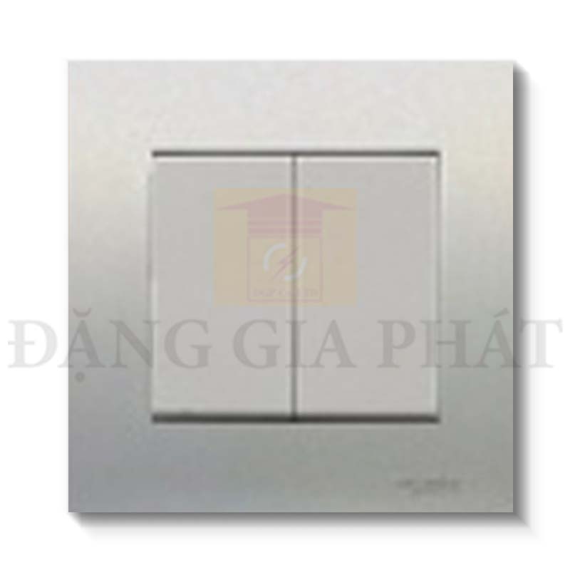 kb32-1-as Bộ công tắc đôi 1 chiều 16AX màu xám