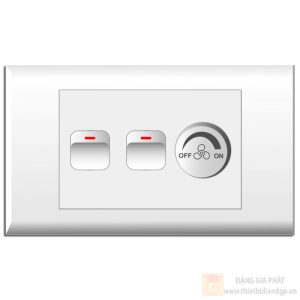 Bộ 2 Công tắc 1 chiều + 1 Chiết áp Quạt (E18S3X, E18S12M x2, SE400VX) LIOA