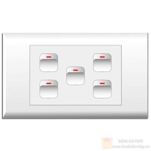 Bộ 5 Công tắc 1 chiều (E18S5X, E18S12M x5) LIOA