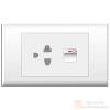 Bộ 1 Công tắc 1 chiều 1 Ổ cắm 3 chấu (E18SU3X, E18S12M) LIOA