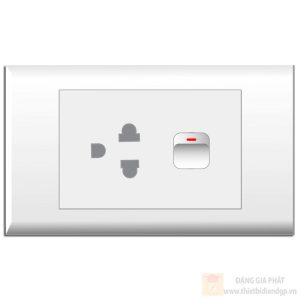Bộ 1 Công tắc 1 chiều 1 Ổ cắm 3 chấu (E18SU3X, E18S12M) LIOA