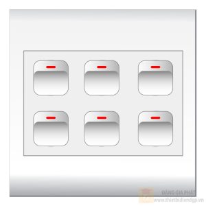 Bộ 6 Công tắc 1 chiều (V20S6X, E18S12M x 6) LIOA