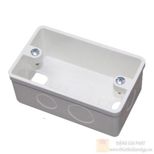 Hộp âm chữ nhật nhựa trắng, trơn