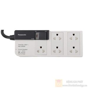 Loại 5 ổ cắm 1 công tắc phụ Panasonic 16A 250VAC