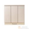 Bộ 3 công tắc C Panasonic WMF516MYZ-1VN 2 chiều, bắt vít, có chỉ báo dạ quang 10A màu vàng ánh kim