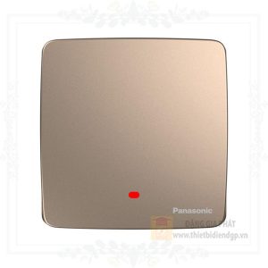 Bộ 1 công tắc D Panasonic WMTV503307MYZ bắt vít, có đèn báo màu vàng ánh kim 20A